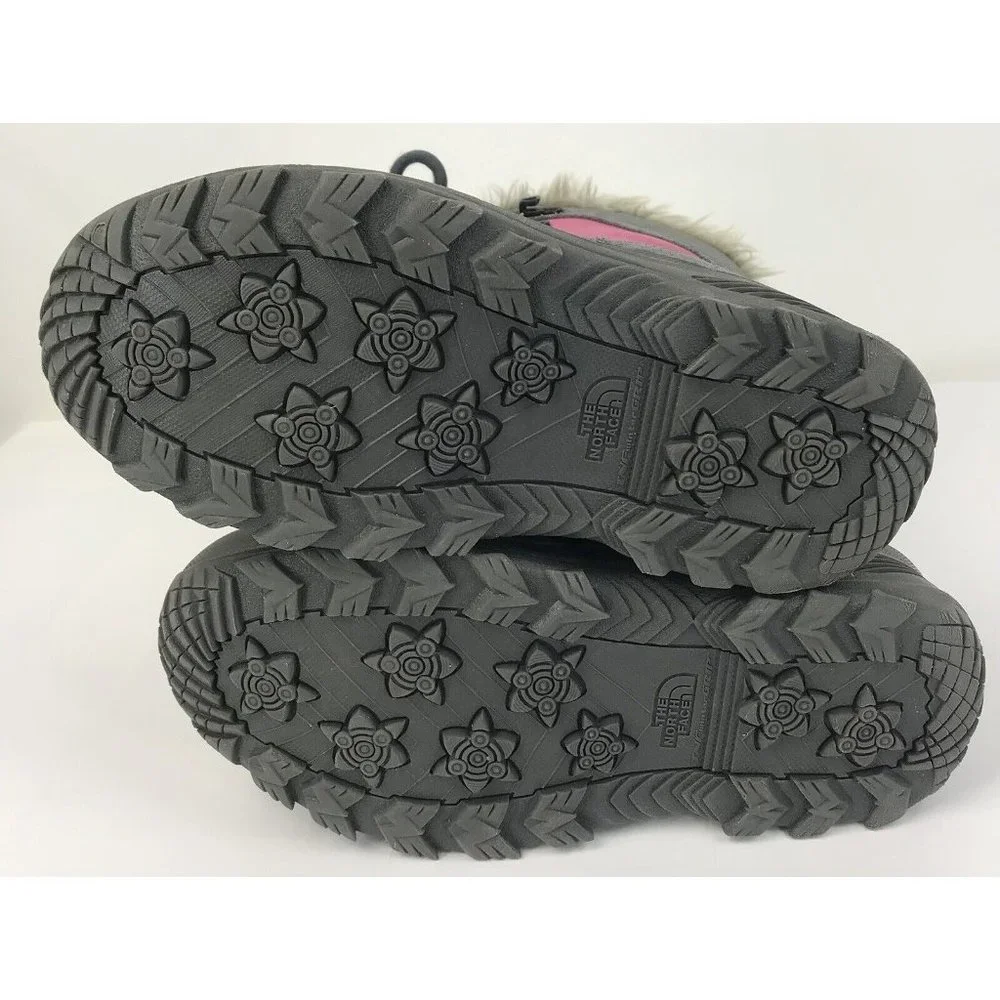 The North Face Boots Womens 6‎ Pink gray Faux Fur Suede Size 6